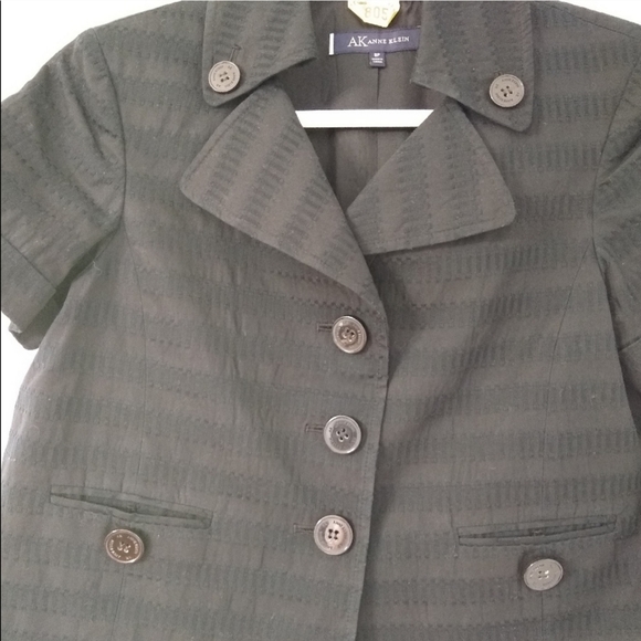 Anne Klein black short sleeve blazer - Picture 7 of 7